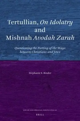 Binder |  Tertullian, on Idolatry and Mishnah Avodah Zarah | Buch |  Sack Fachmedien