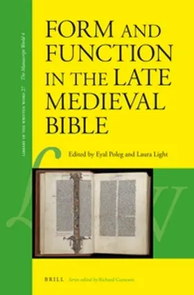  Form and Function in the Late Medieval Bible | Buch |  Sack Fachmedien