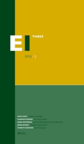 Fleet / Krämer / Matringe |  Encyclopaedia of Islam - Three 2013-3 | Buch |  Sack Fachmedien