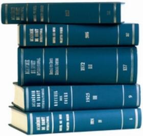 Académie de Droit International de la Haye |  Recueil Des Cours, Collected Courses, Tome/Volume 365 | Buch |  Sack Fachmedien