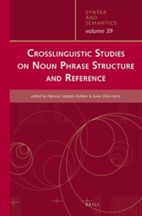 Cabredo Hofherr / Zribi-Hertz |  Crosslinguistic Studies on Noun Phrase Structure and Reference | Buch |  Sack Fachmedien