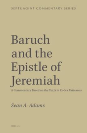 Adams |  Baruch and the Epistle of Jeremiah | Buch |  Sack Fachmedien