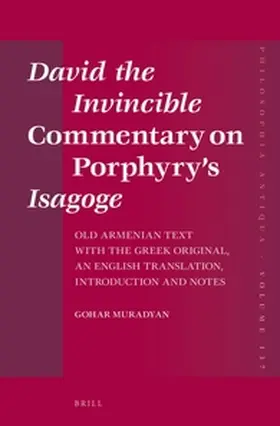 Muradyan |  David the Invincible Commentary on Porphyry's Isagoge | Buch |  Sack Fachmedien