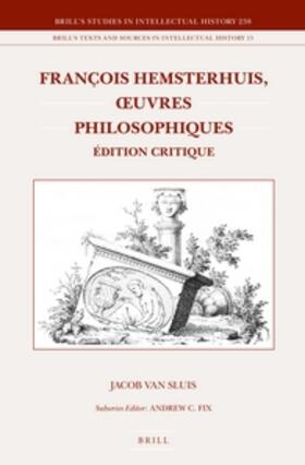 Sluis |  François Hemsterhuis, Oeuvres Philosophiques | Buch |  Sack Fachmedien