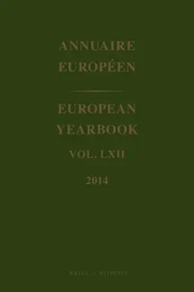  European Yearbook / Annuaire Européen, Volume 62 (2014) | Buch |  Sack Fachmedien