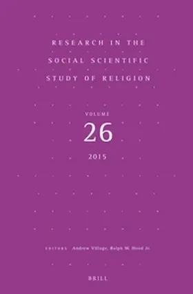  Research in the Social Scientific Study of Religion, Volume 26 | Buch |  Sack Fachmedien