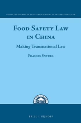 Snyder |  Food Safety Law in China | Buch |  Sack Fachmedien