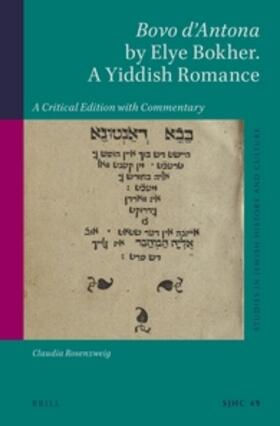 Rosenzweig |  Bovo d'Antona by Elye Bokher. a Yiddish Romance | Buch |  Sack Fachmedien