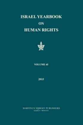 Dinstein |  Israel Yearbook on Human Rights, Volume 45 (2015) | Buch |  Sack Fachmedien