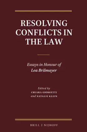 Giorgetti / Klein |  Resolving Conflicts in the Law | Buch |  Sack Fachmedien