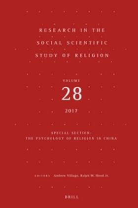 Village / Hood |  Research in the Social Scientific Study of Religion, Volume 28 | Buch |  Sack Fachmedien