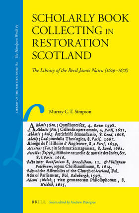 Simpson |  Scholarly Book Collecting in Restoration Scotland | Buch |  Sack Fachmedien