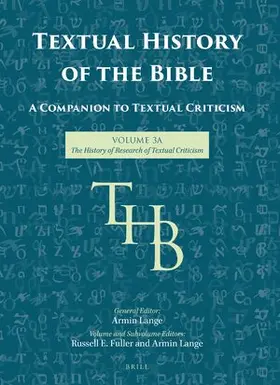  Textual History of the Bible Vol. 3a | Buch |  Sack Fachmedien