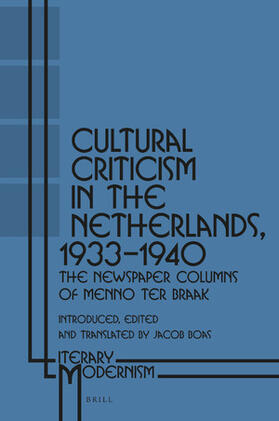 Boas |  Cultural Criticism in the Netherlands, 1933-1940 | Buch |  Sack Fachmedien