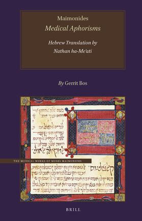 Bos |  Maimonides, Medical Aphorisms, Hebrew Translation by Nathan Ha-Me&#702;ati | Buch |  Sack Fachmedien