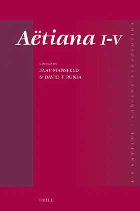 Mansfeld / Runia |  Aëtiana V (4 Vols.) | Buch |  Sack Fachmedien