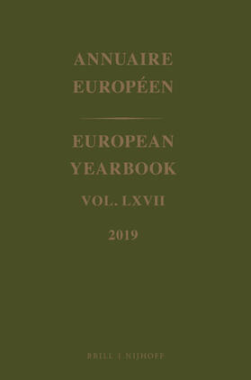  European Yearbook / Annuaire Européen, Volume 67 (2019) | Buch |  Sack Fachmedien