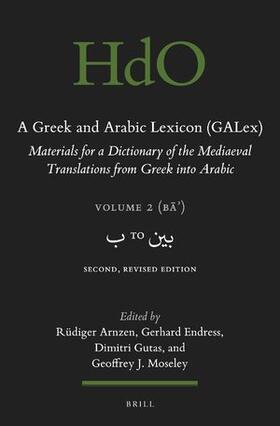 Arnzen / Endress / Gutas |  A Greek and Arabic Lexicon (Galex) | Buch |  Sack Fachmedien