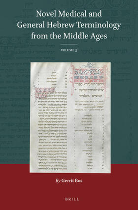 Bos |  Novel Medical and General Hebrew Terminology from the Middle Ages | Buch |  Sack Fachmedien