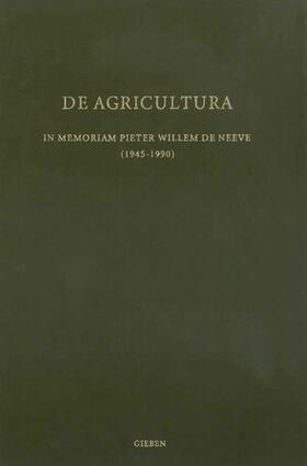 Sancisi-Weerdenburg |  de Agricultura | Buch |  Sack Fachmedien