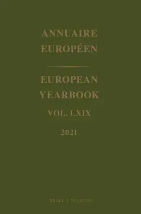  European Yearbook / Annuaire Européen, Volume 69 (2021) | Buch |  Sack Fachmedien