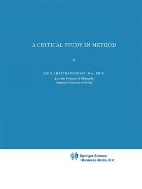 Khathchadourian |  A Critical Study in Method | Buch |  Sack Fachmedien
