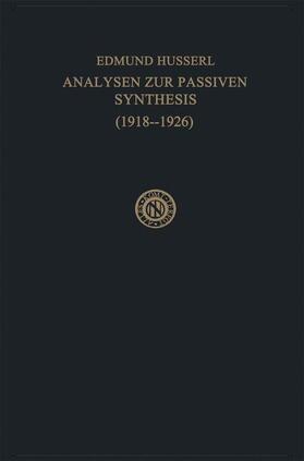 Husserl / Fleischer |  Analysen zur Passiven Synthesis | Buch |  Sack Fachmedien