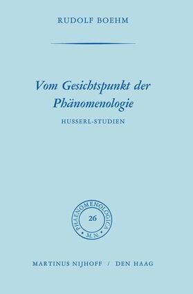 Boehm |  Vom Gesichtspunkt der Phänomenologie | Buch |  Sack Fachmedien