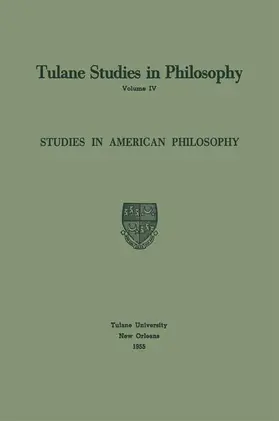 Ballard / Feibleman / Barber |  Studies in American Philosophy | Buch |  Sack Fachmedien