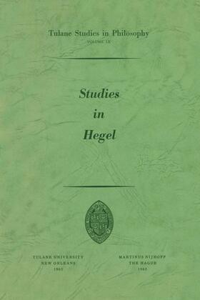 Brinkley / Feibleman / Franklin |  Studies in Hegel | Buch |  Sack Fachmedien