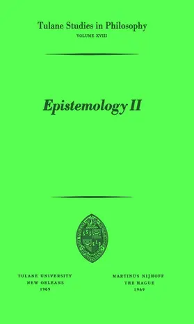 Cormier / Feibleman / Gross |  Epistemology II | Buch |  Sack Fachmedien