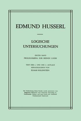 Husserl / Holenstein |  Logische Untersuchungen | Buch |  Sack Fachmedien