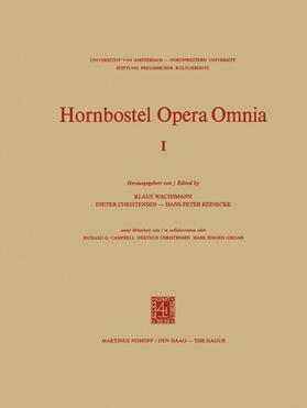 Wachsmann / Christensen / Reinecke |  Hornbostel Opera Omnia | Buch |  Sack Fachmedien