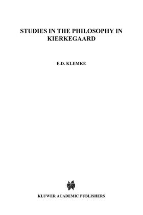 Klemke |  Studies in the Philosophy of Kierkegaard | Buch |  Sack Fachmedien