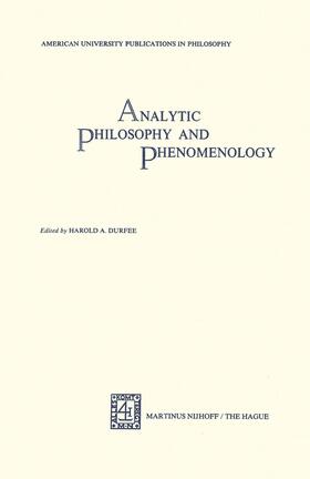 Durfee |  Analytic Philosophy and Phenomenology | Buch |  Sack Fachmedien