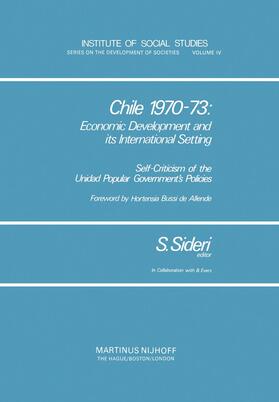 Sideri |  Chile 1970¿73: Economic Development and Its International Setting | Buch |  Sack Fachmedien