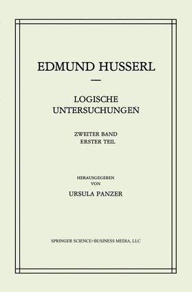 Panzer / Husserl |  Logische Untersuchungen | Buch |  Sack Fachmedien