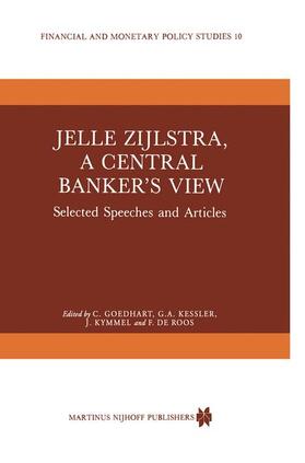 Tvrdý / Goedhart |  Jelle Zijlstra, a Central Banker¿s View | Buch |  Sack Fachmedien