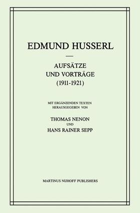 Husserl / Nenon / Sepp |  Aufsätze und Vorträge (1911¿1921) | Buch |  Sack Fachmedien
