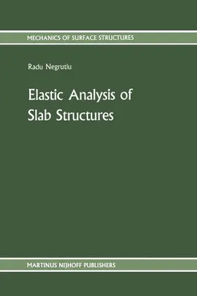 Negrutiu |  Elastic Analysis of Slab Structures | Buch |  Sack Fachmedien