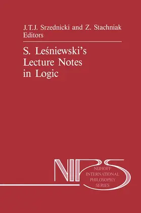 Stachniak / Srzednicki |  S. Le¿niewski¿s Lecture Notes in Logic | Buch |  Sack Fachmedien