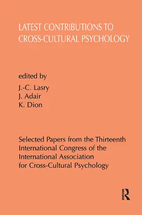 Adair / Dion / Lasry |  Latest Contributions to Cross-cultural Psychology | Buch |  Sack Fachmedien