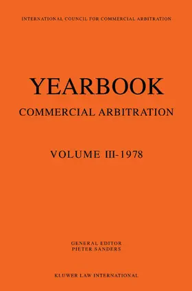 Sanders |  Yearbook Commercial Arbitration | Buch |  Sack Fachmedien