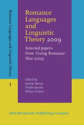 Berns / Jacobs / Scheer |  Romance Languages and Linguistic Theory 2009 | Buch |  Sack Fachmedien