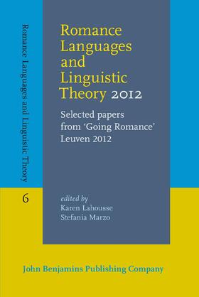 Lahousse / Marzo |  Romance Languages and Linguistic Theory 2012 | Buch |  Sack Fachmedien