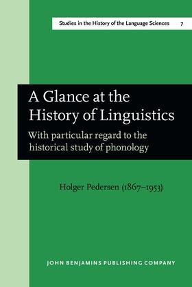 Pedersen |  A Glance at the History of Linguistics | Buch |  Sack Fachmedien