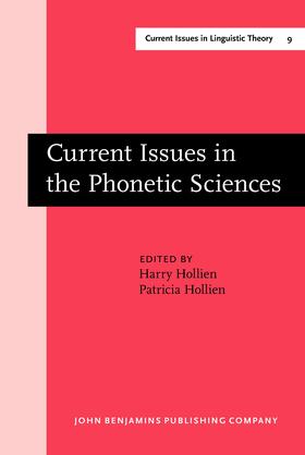 Hollien |  Current Issues in the Phonetic Sciences | Buch |  Sack Fachmedien