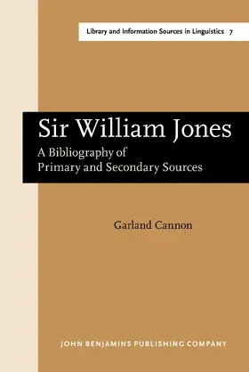 Cannon |  Sir William Jones | Buch |  Sack Fachmedien