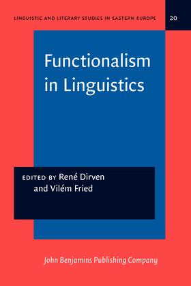 Dirven / Fried |  Functionalism in Linguistics | Buch |  Sack Fachmedien