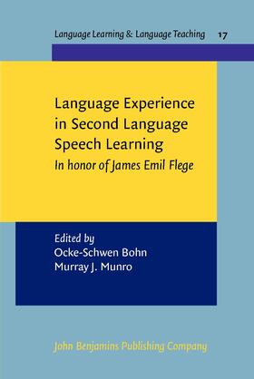 Bohn / Munro |  Language Experience in Second Language Speech Learning | Buch |  Sack Fachmedien